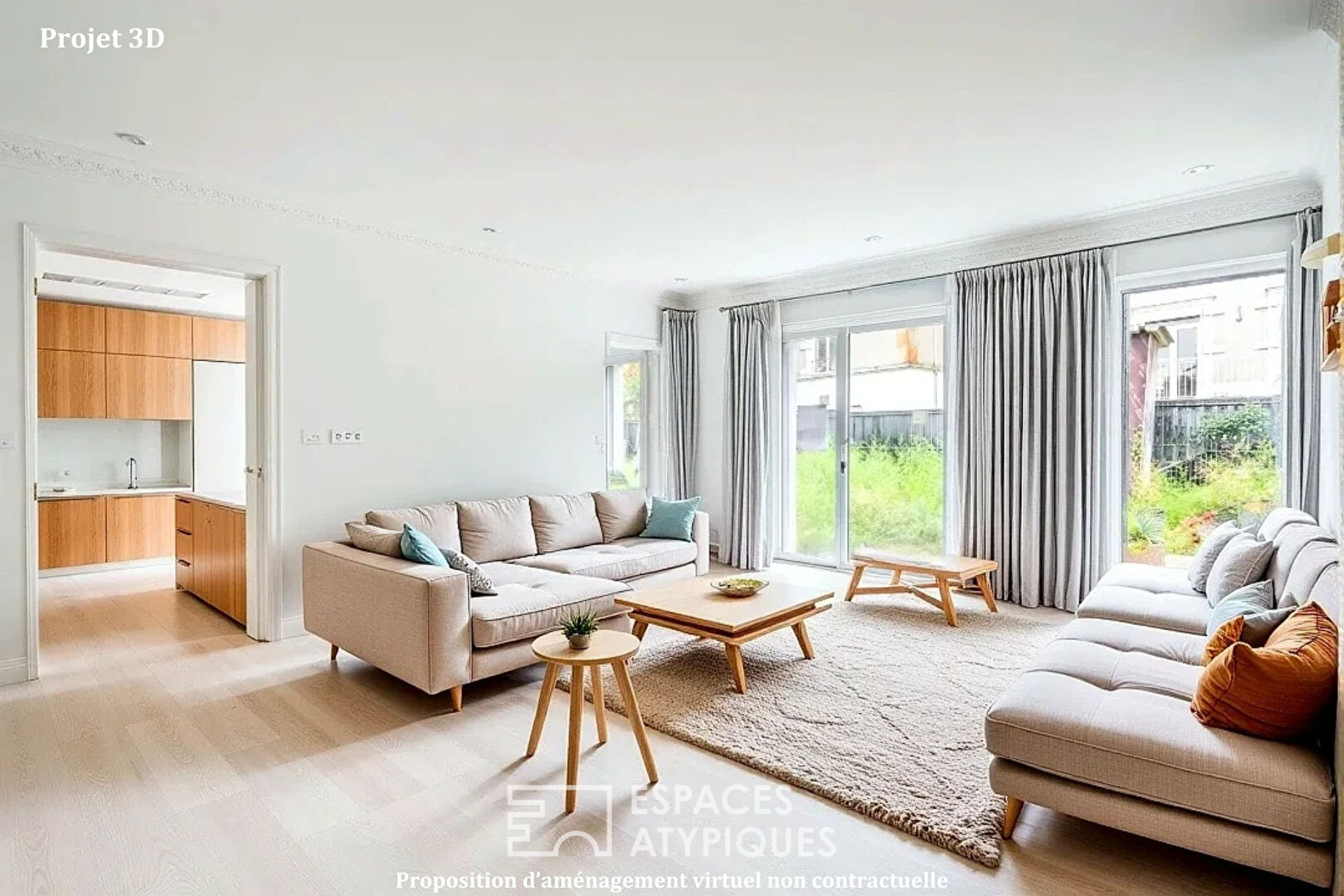 Garden level apartment in the city center