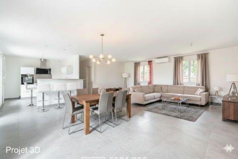 Maison avec dépendance, jardin et vue sur les vignobles du Beaujolais Vert