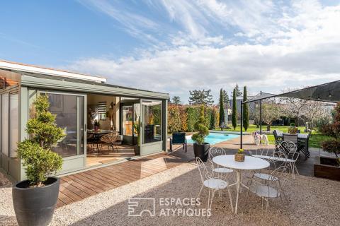 Maison de ville avec jardin et piscine en plein coeur de Villefranche sur Saône