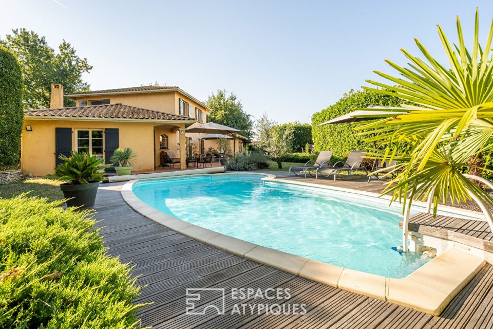 Villa calme et arborée sur les hauteurs de Montmerle-sur-Saône