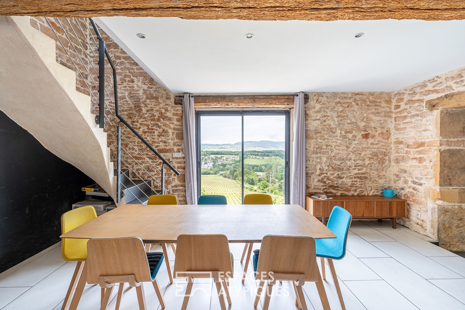 Golden stone house and its breathtaking view