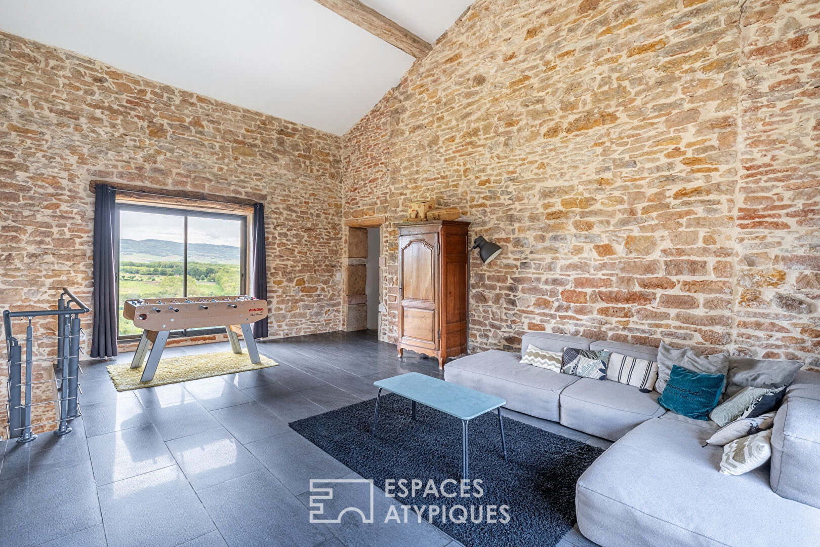 Golden stone house and its breathtaking view