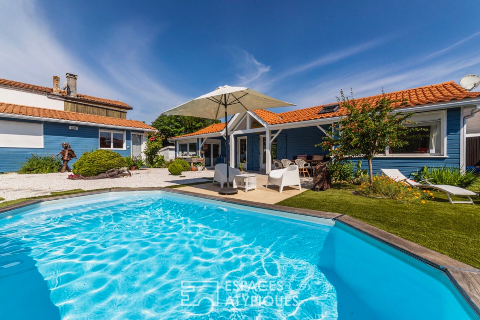 Villa à l’esprit Bassin avec piscine sur le Port de la Teste
