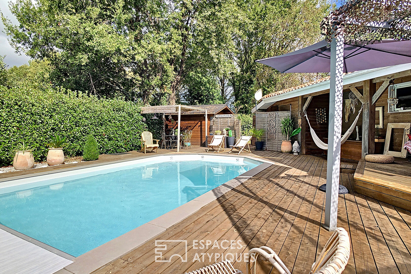 The charm of a wooden house in Lege Cap Ferret