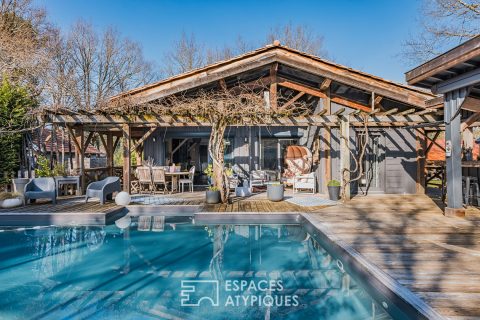 Villa style ferret-capienne et son paddock à chevaux