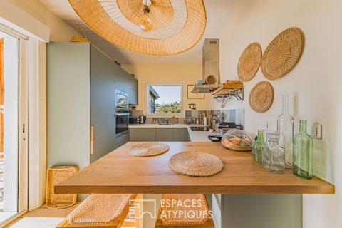 Ancienne longère revisitée avec piscine et jardin arboré