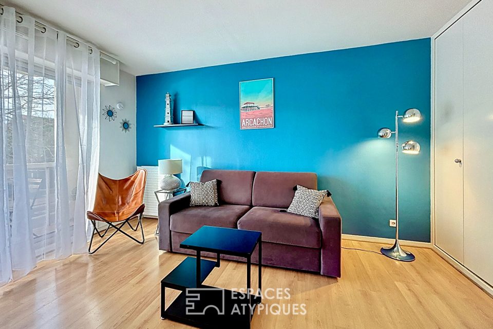 Studio cabine clé en main avec balcon en centre-ville