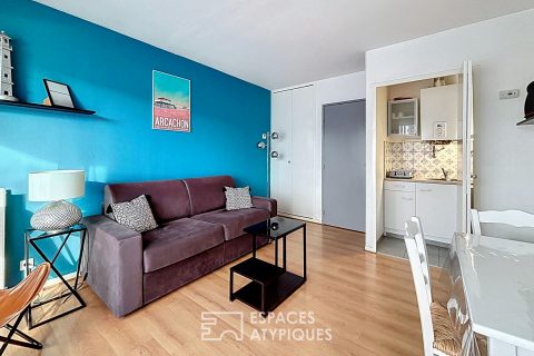 Studio cabine clé en main avec balcon en centre-ville