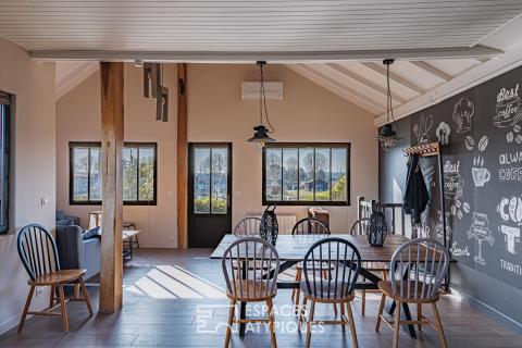 Maison bois en première ligne au Port avec vue Canelot