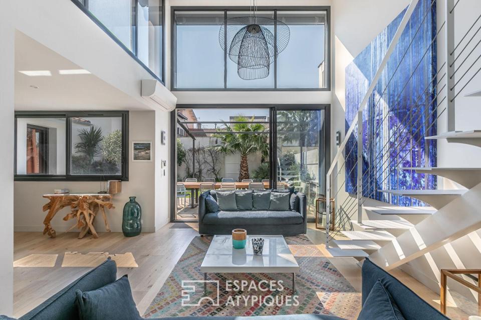 Loft confidentiel avec jardin, à deux pas du bassin