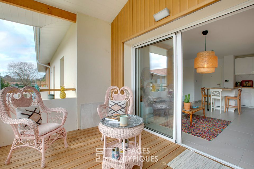 Appartement lumineux avec terrasse en bois au coeur de Seignosse