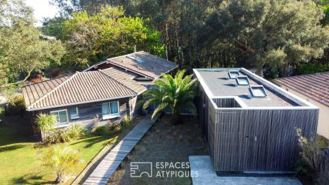 Villa d&rsquo;architecte en lisière de forêt  à 2 km des plages
