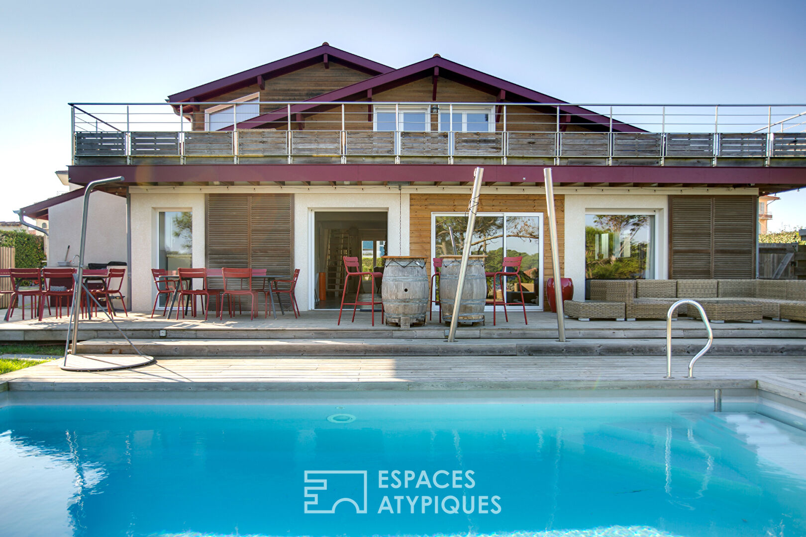 Maison landaise familiale en bord de mer plage La Centrale