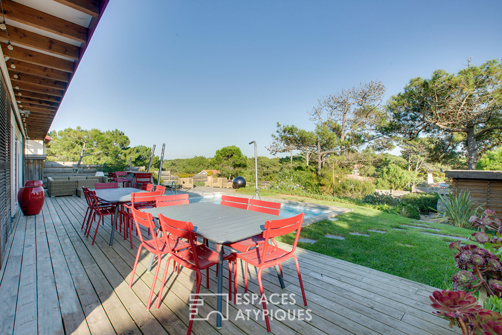 Maison landaise familiale en bord de mer plage La Centrale