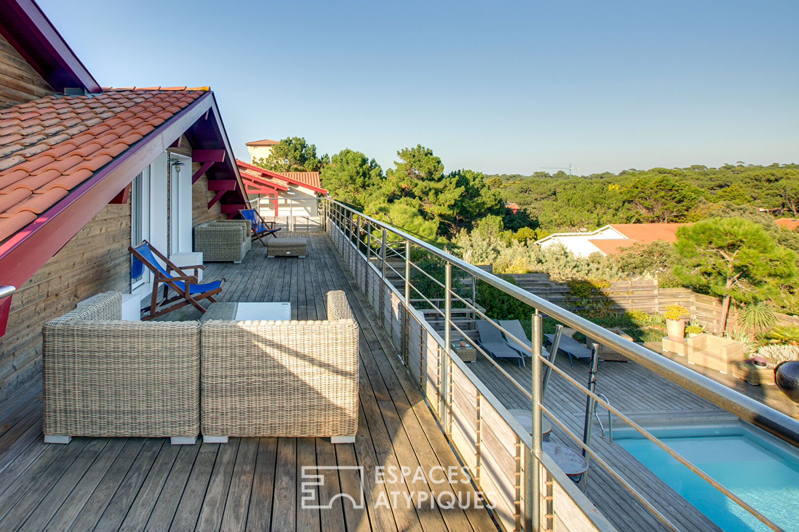 Maison landaise familiale en bord de mer plage La Centrale