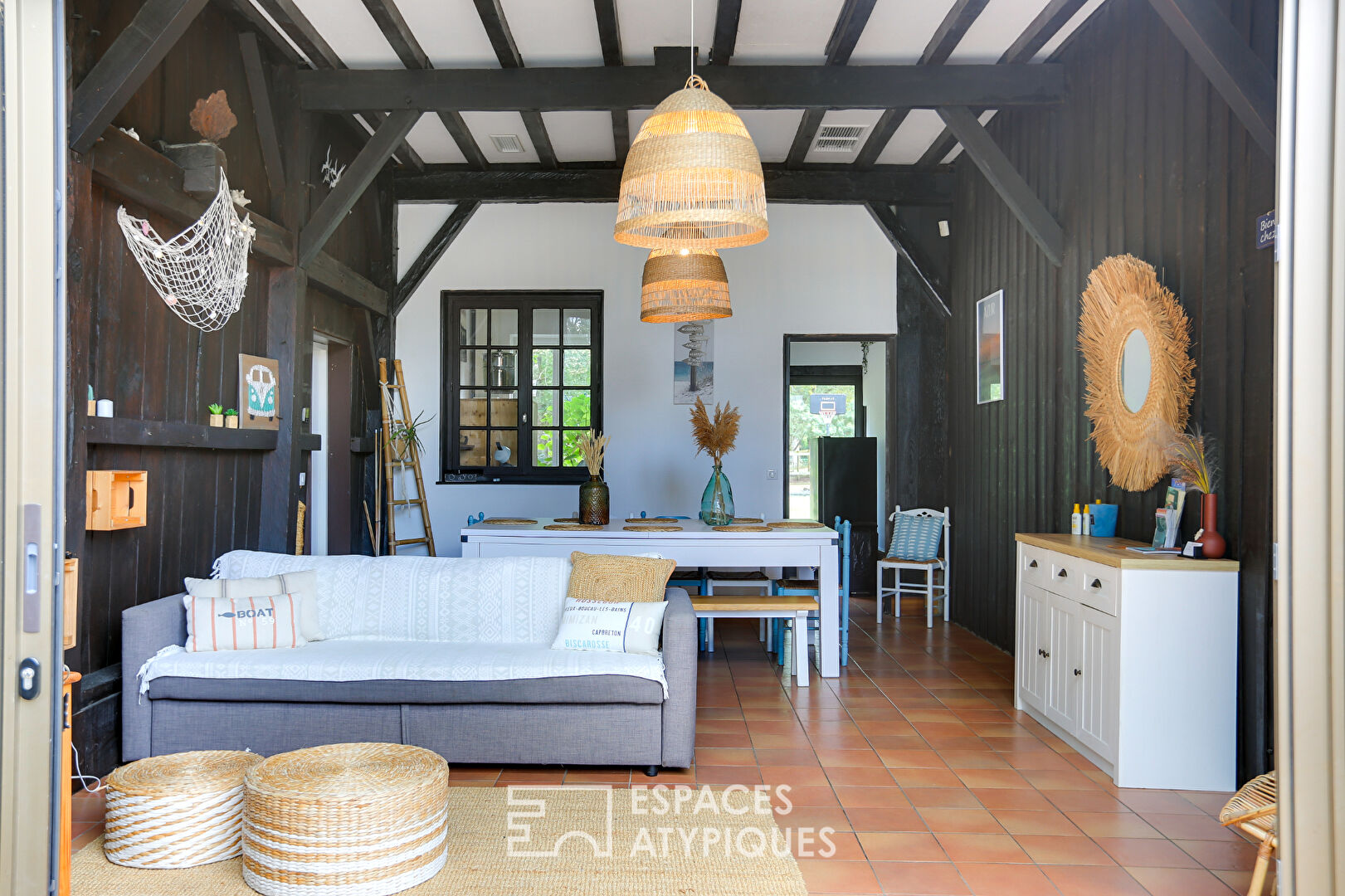 Airial landais du XIXe siècle rénové, piscine et parc arboré à 10 min de l’océan