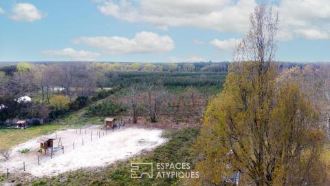 Terrain constructible au coeur de la forêt des Landes