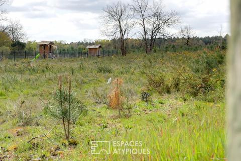 Terrain constructible au coeur de la forêt des Landes