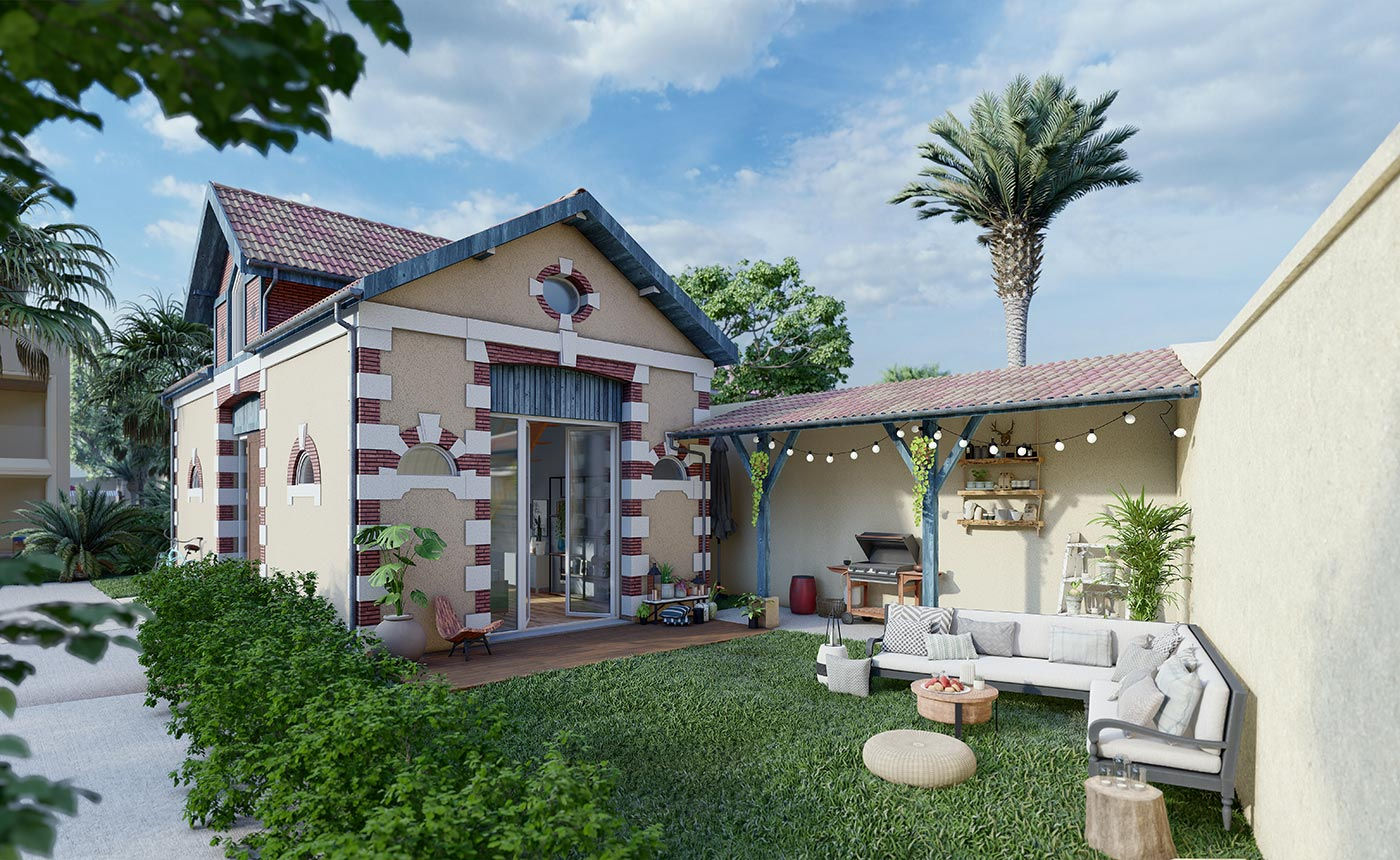 Rez-de-jardin neuf en duplex, avec 2 places de stationnement