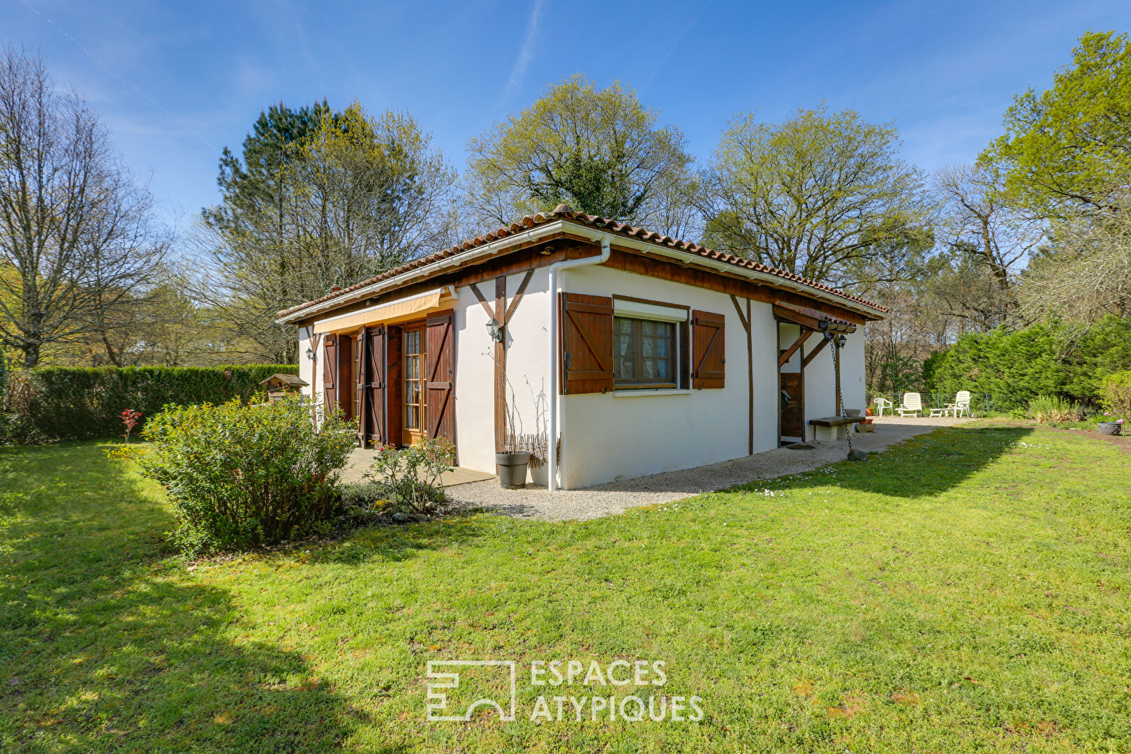 Airial Landais renovated in the heart of the forest 2 kilometers from the city center