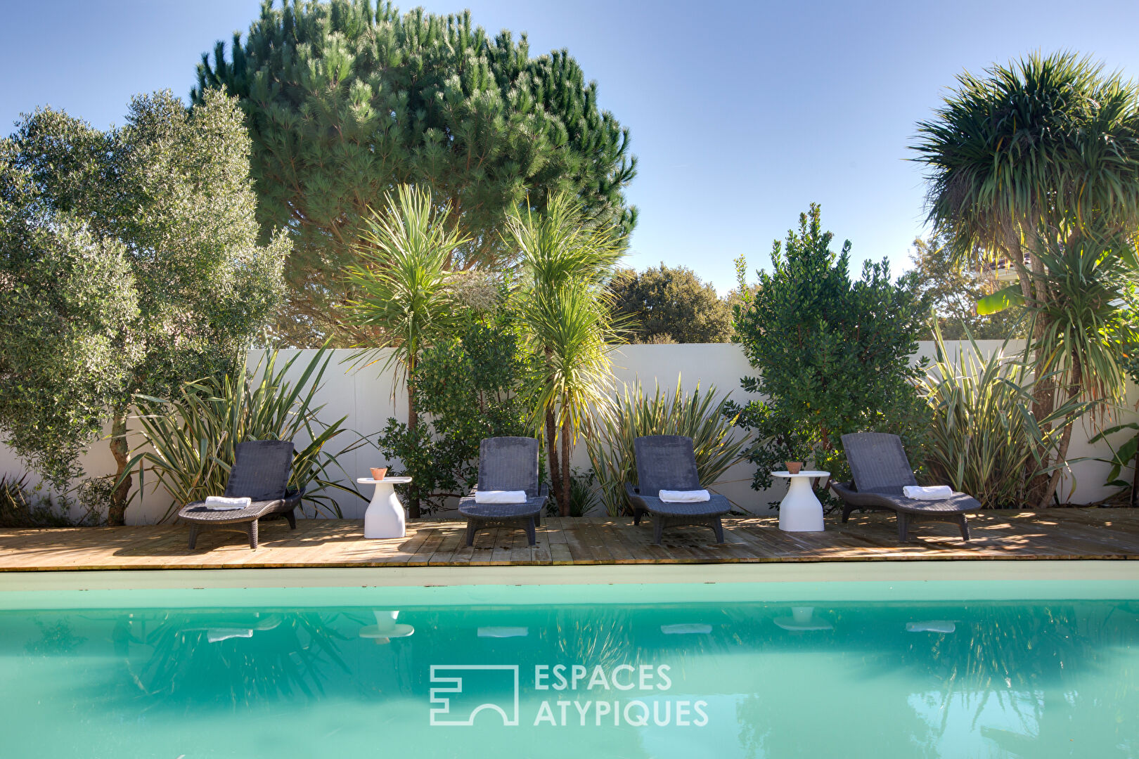 Balearic inspired villa with swimming pool and exotic garden
