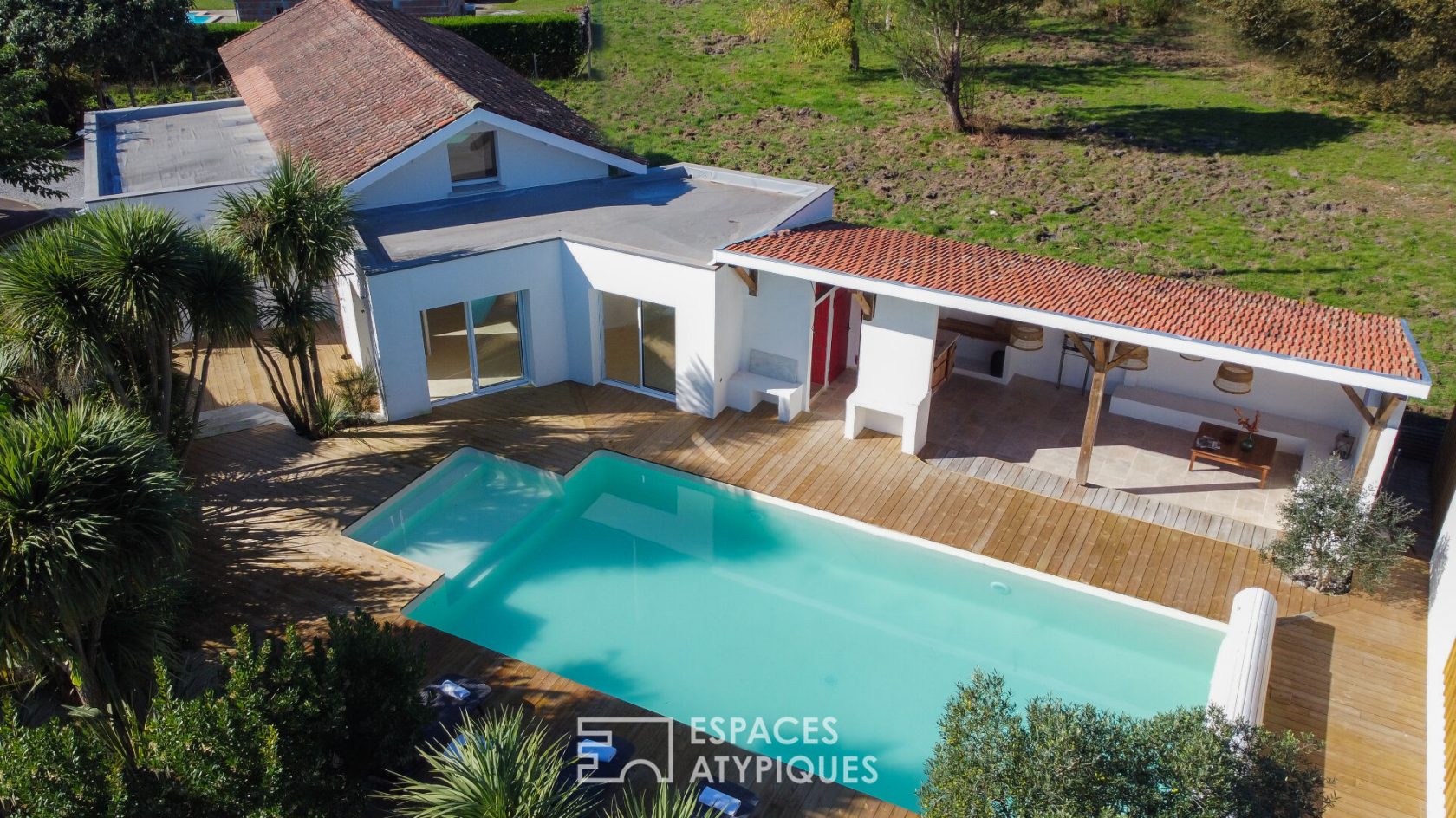 Balearic inspired villa with swimming pool and exotic garden
