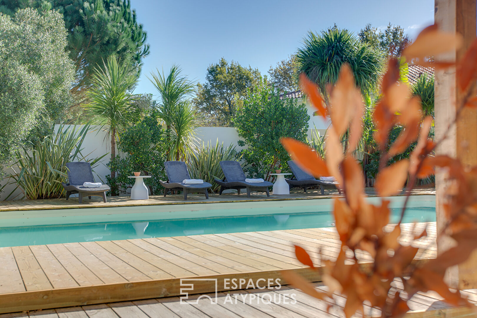 Balearic inspired villa with swimming pool and exotic garden