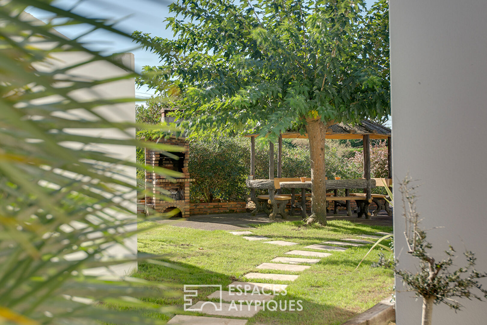 Balearic inspired villa with swimming pool and exotic garden
