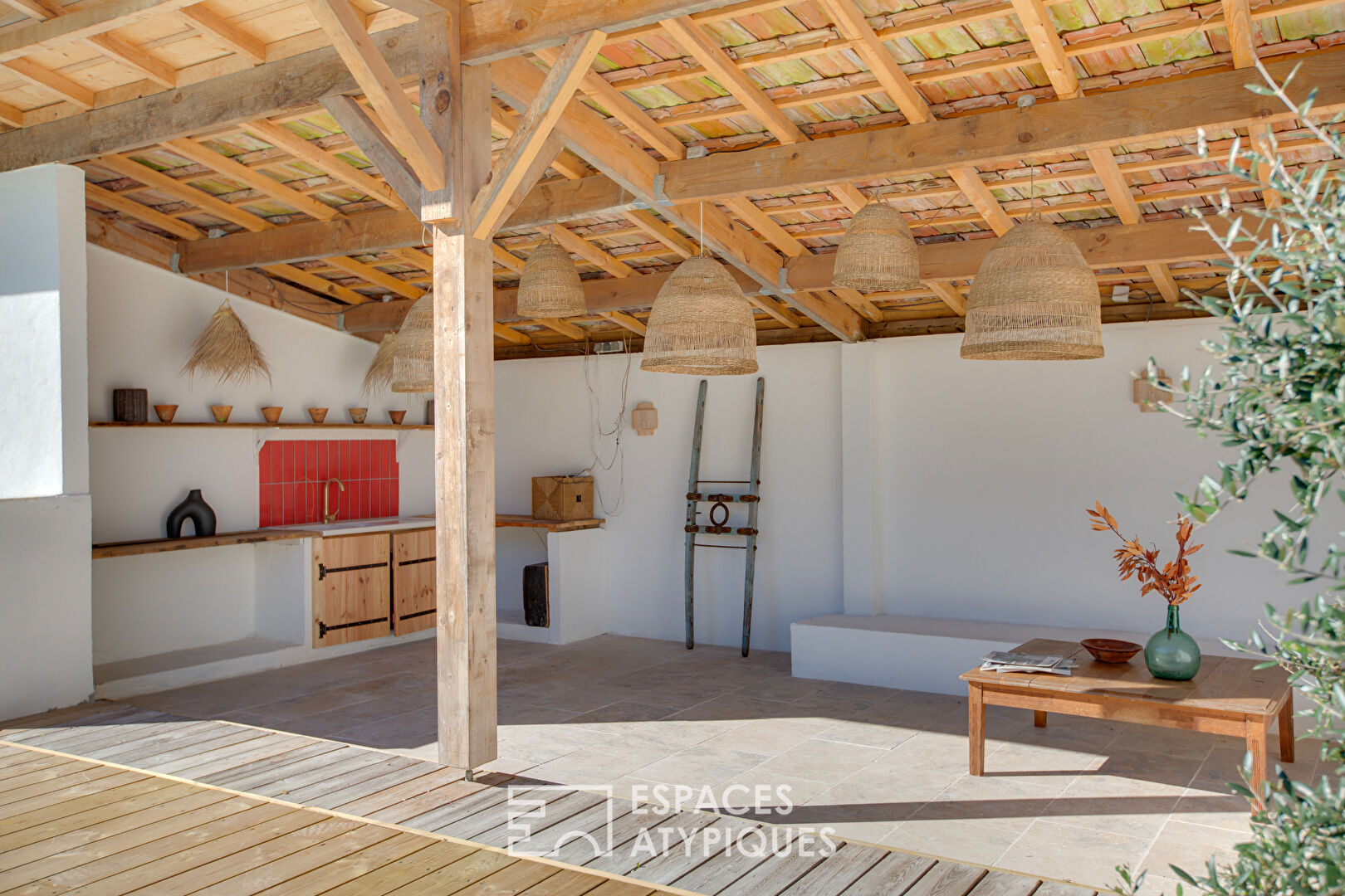 Balearic inspired villa with swimming pool and exotic garden