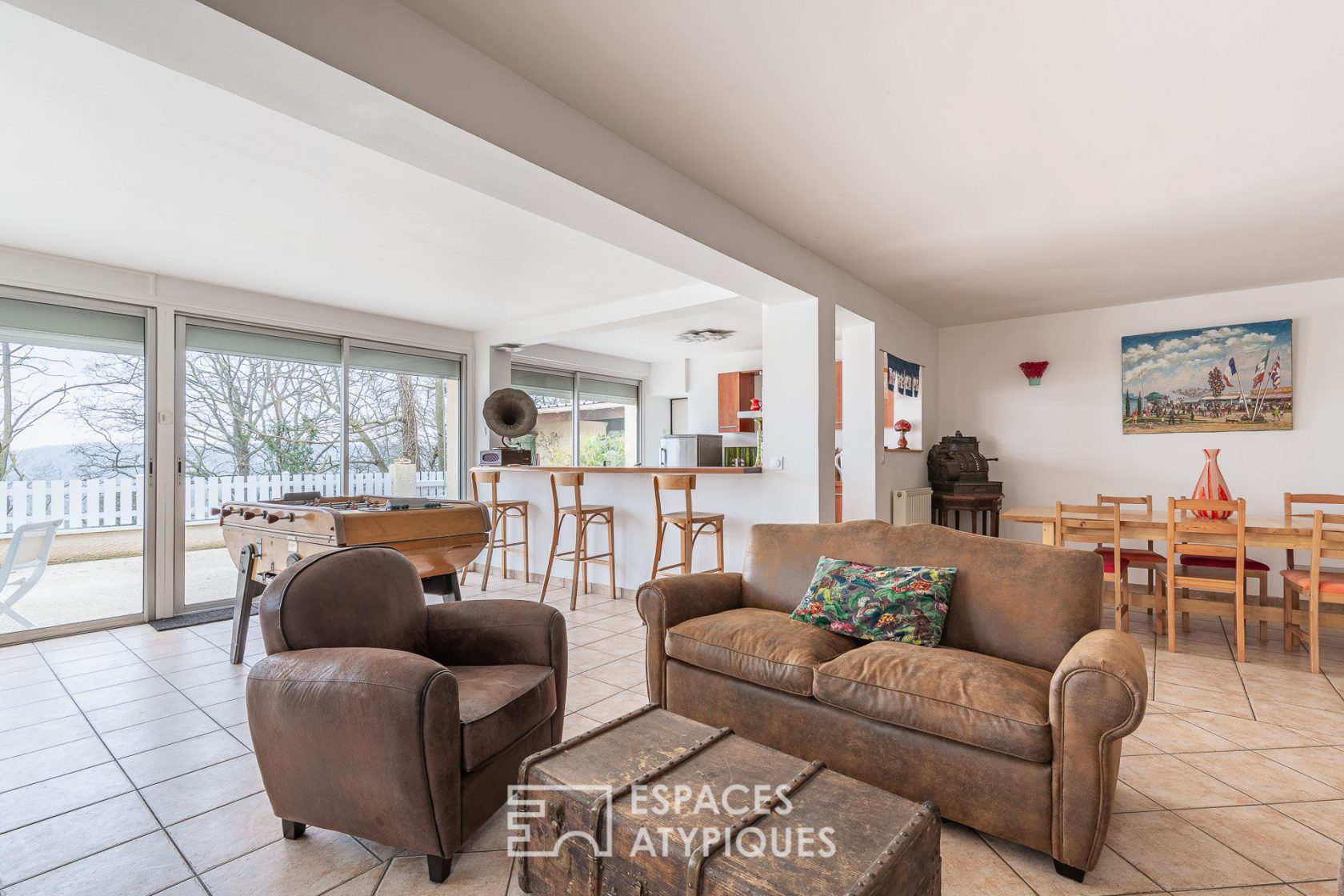 Maison d’architecte des années 80 avec vue