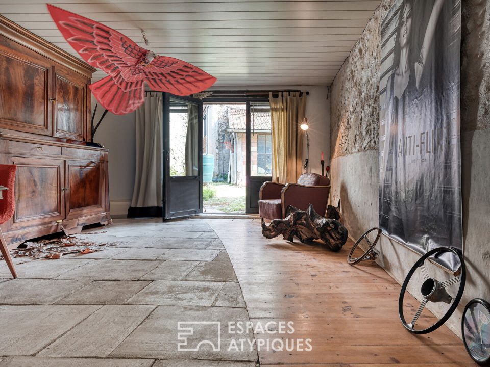 La maison en pierre et sa grange XXL au coeur du village