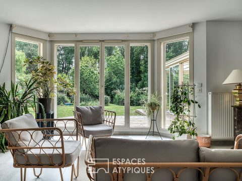 Maison familiale dans un domaine privé à Étiolles avec spa et jardin