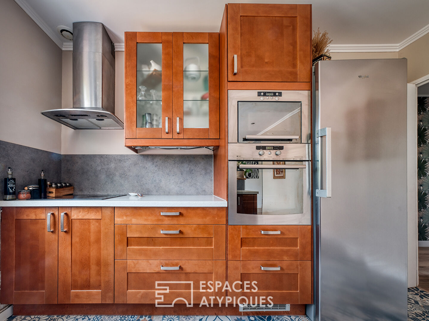 La charmante maison de plain-pied entièrement rénovée avec jardin.