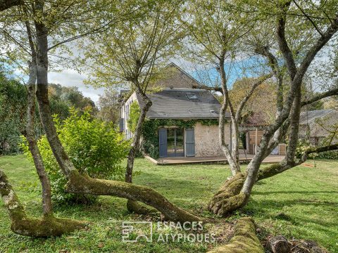 La maison authentique, sa grange et son logement indépendant.