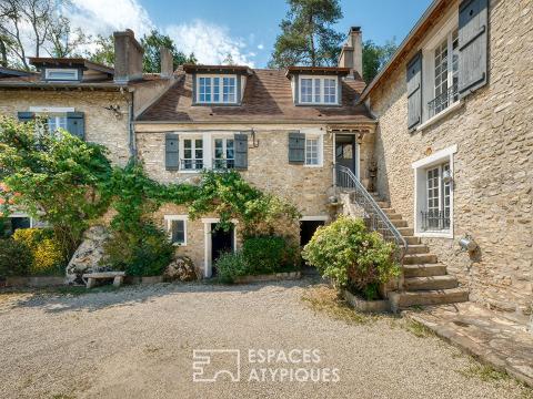 Maison en pierre du XVIIIe siècle à la campagne