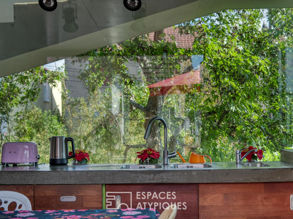 Maison en meulière avec extension d'architecte