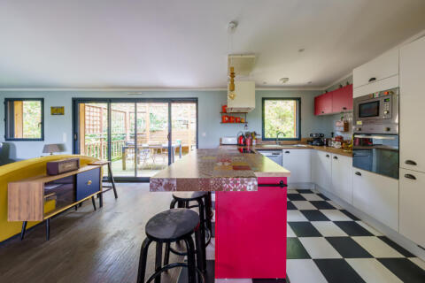 Maison en bois à proximité de l&rsquo;Yerres dans le quartier des Vallées