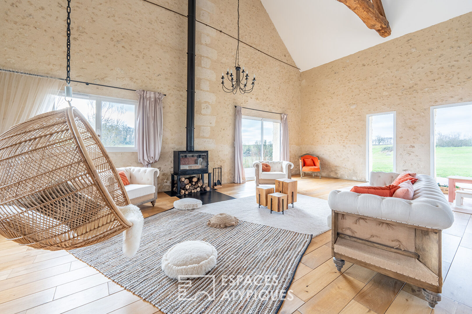 Renovated barn on the edge of the fields