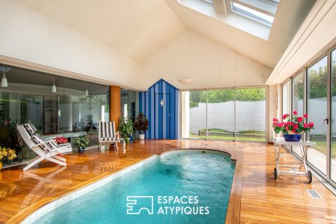 Elegant contemporary with indoor pool