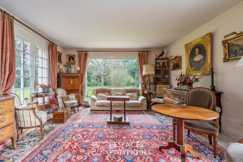 Family home in its wooded park