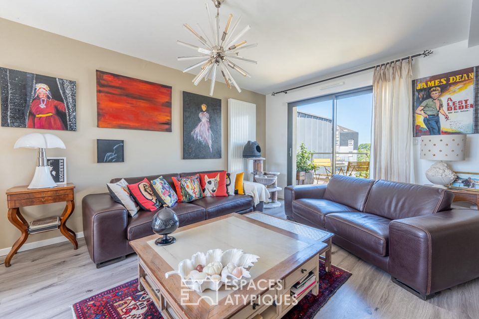 Appartement en dernier étage avec terrasses et parkings