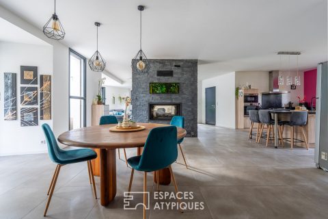 Havre contemporain avec piscine et appartement indépendant