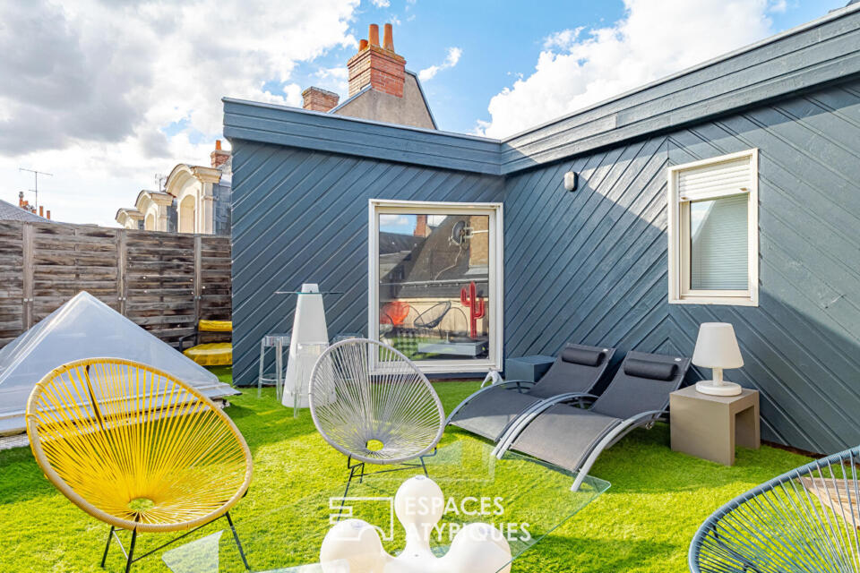 Duplex avec terrasse secrète sur les toits aux Halles