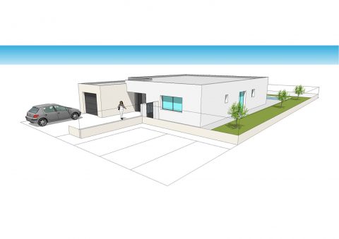 Villa contemporaine neuve avec piscine à Thézan-des-Corbières