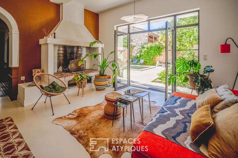 Maison de maître rénovée avec jardin et piscine à proximité de Narbonne