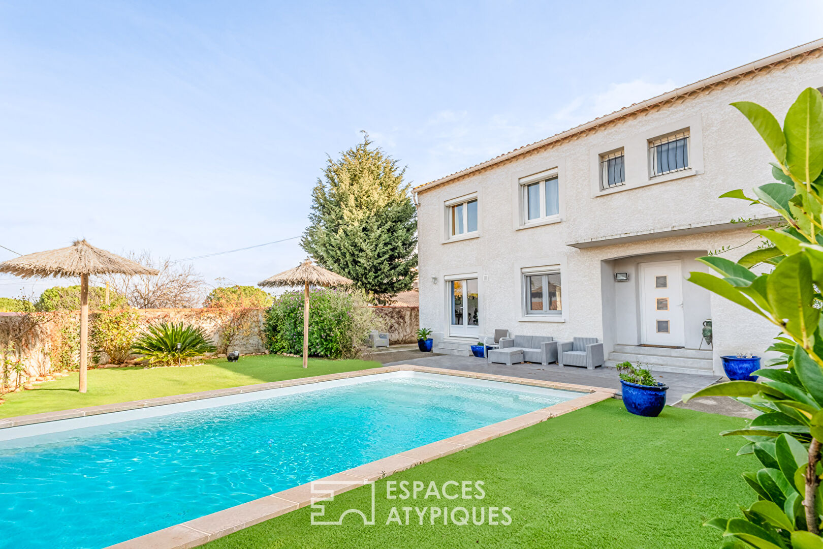 Maison bi-habitation avec piscine à Salles-d'Aude