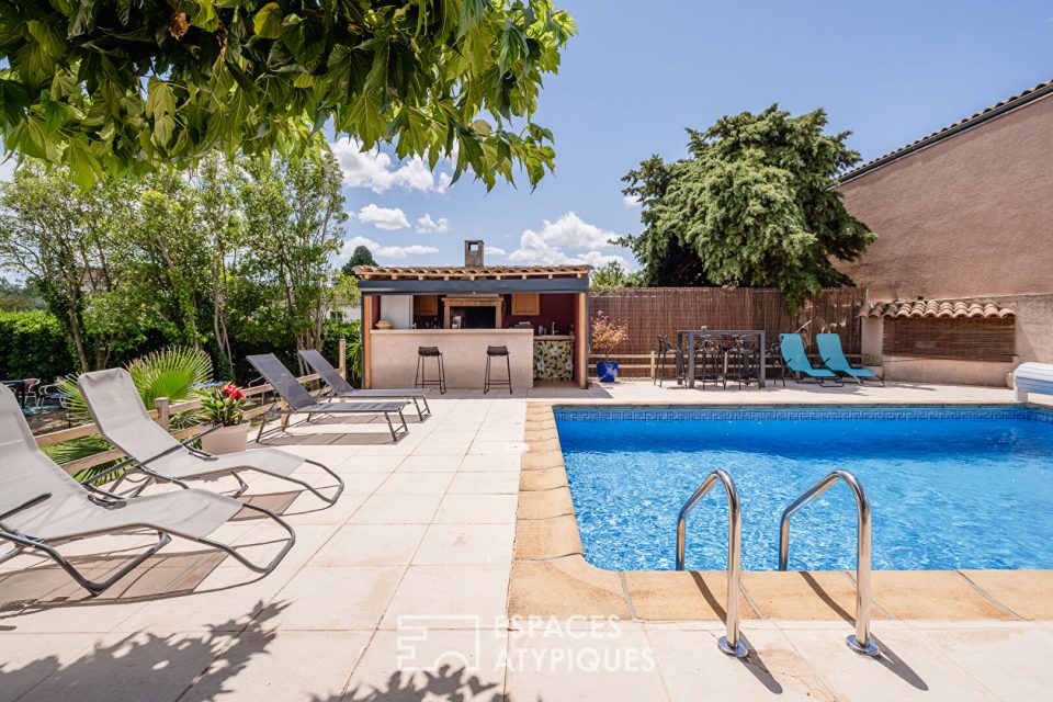 Propriété avec Piscine et Terrain Arboré - Un Écrin Atypique proche de Narbonne