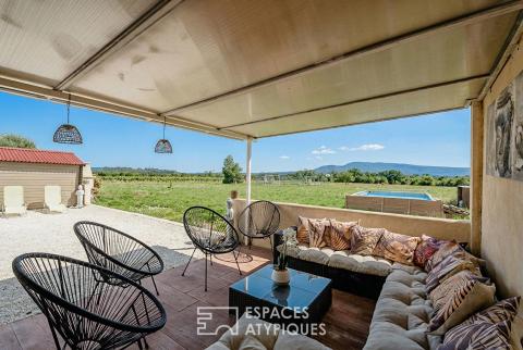 Maison de plain-pied et grand terrain avec panorama sur l&rsquo;Alaric