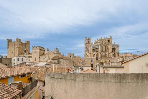 Appartement en dernier étage et vue sur la cathédrale
