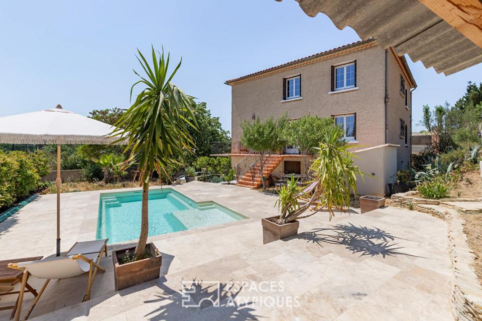 Maison familiale rénovée avec piscine, garage et vue à Bagnoles
